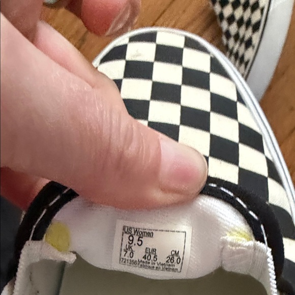 Vans Black and White Checkerboard Slip-Ons - Picture 6 of 6